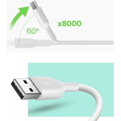 Belkin BoostCharge 1m USB Type-C Cable - Fast & Reliable Charging, Premium White Design